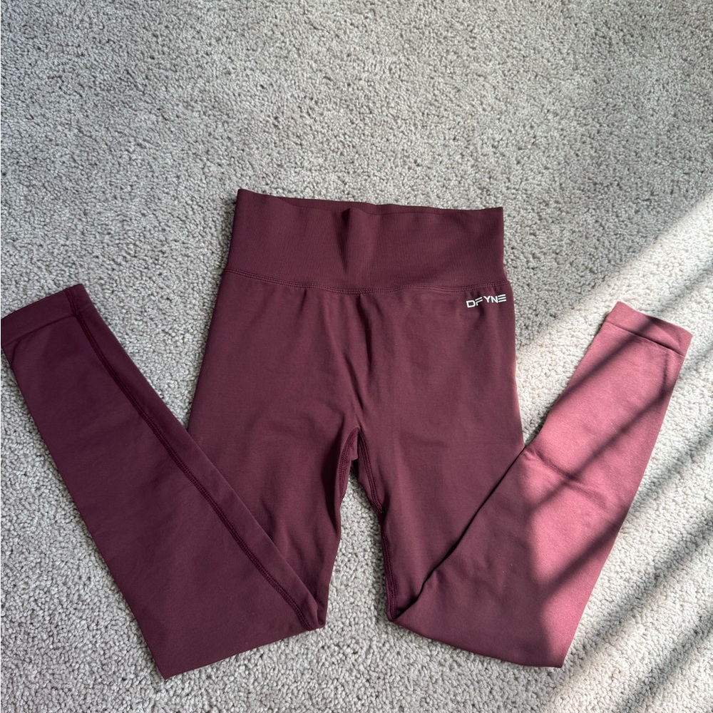 Women's Burgundy Leggings by DFYNE